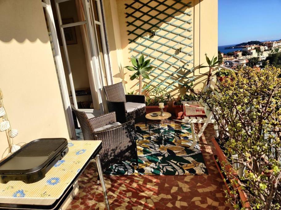Vintage Flat On Villefranche Bay - Free Car Park Eksteriør bilde