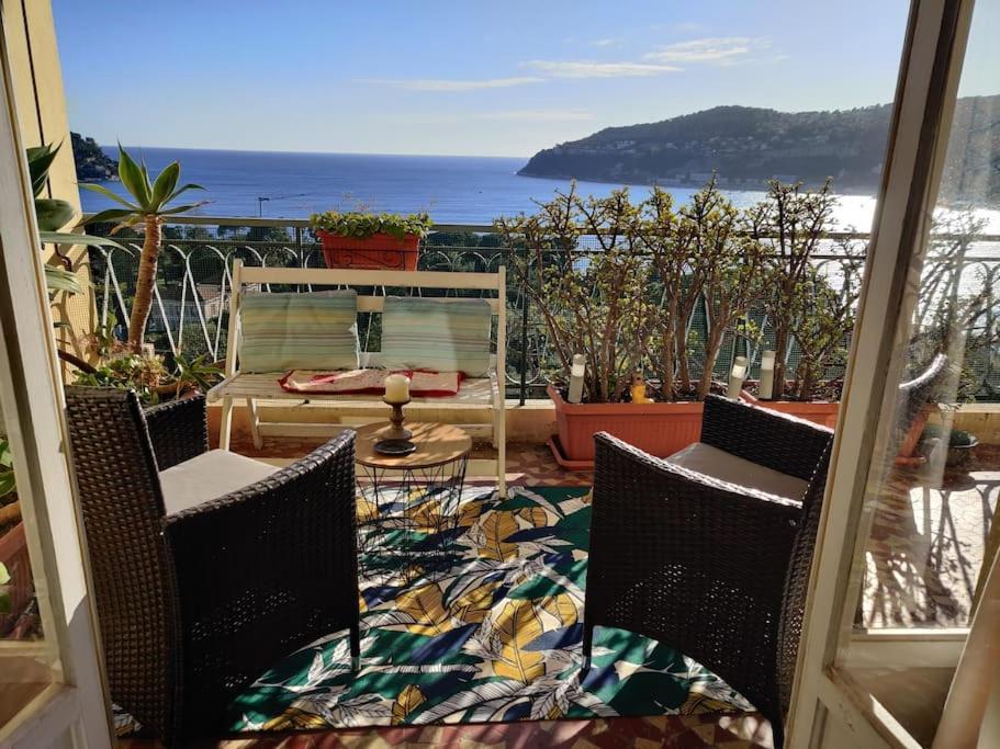 Vintage Flat On Villefranche Bay - Free Car Park Eksteriør bilde